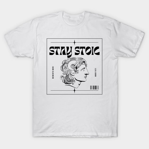 Moder Stoic Illustration Mixtape T-Shirt by Epictetus